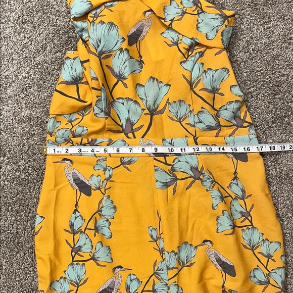 ANTHROPOLOGIE | Varun Bahl Warbler Yellow Floral Jumpsuit NWT Size 12 - Picture 13 of 14